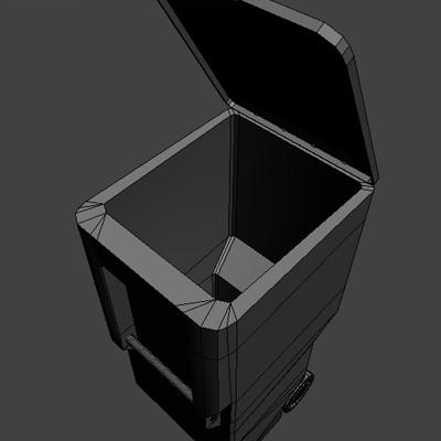 3d model of dumpster modeled polygons - Dumpster for street 01 by HaNky154